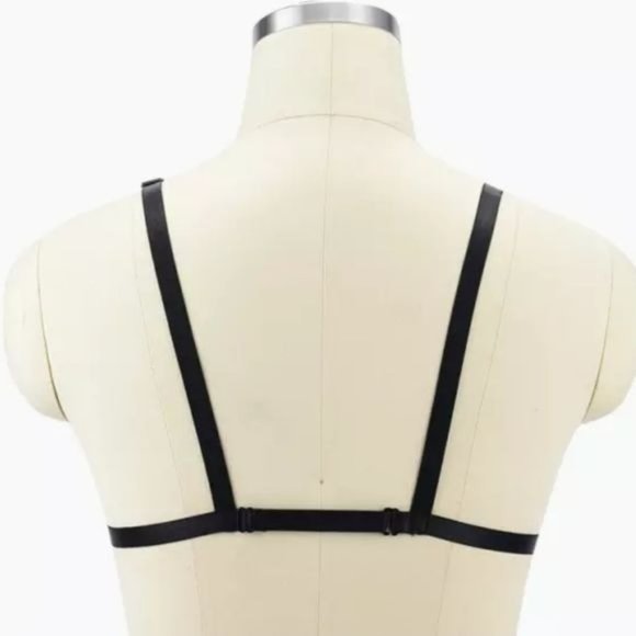 SILVER & BLACK RAVE CLUB FESTIVAL DANGLE HARNESS - Picture 3 of 3